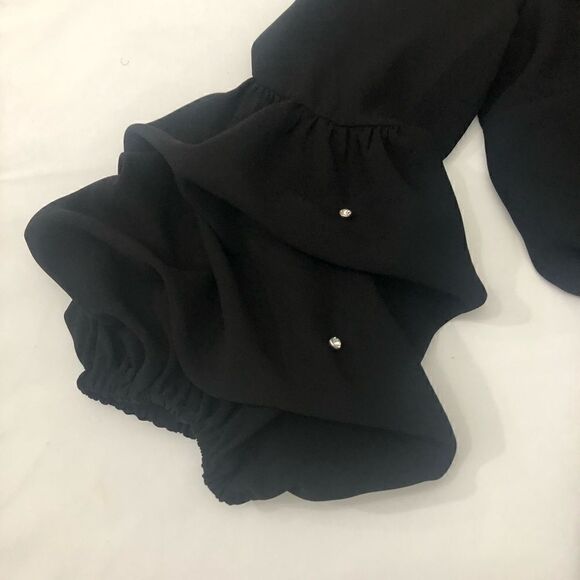 Badgley Mischka Bubble Long Sleeve Jumpsuit Sz M - Picture 6 of 16